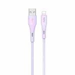 TOTU BL-017 Skin Sense Series USB to 8 Pin Silicone Data Cable, Length:1m(Purple)