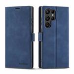 For Samsung Galaxy S23 Ultra 5G Forwenw Dream Series Oil Edge Strong Magnetism Leather Phone Case(Blue)