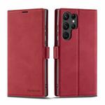 For Samsung Galaxy S23 Ultra 5G Forwenw Dream Series Oil Edge Strong Magnetism Leather Phone Case(Red)