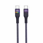 TOTU BT-021 Journey Series Type-C to Type-C Colorful Breathing Light Data Cable, Length:1.5m(Purple)