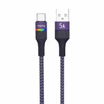 TOTU BT-020 Journey Series USB to Type-C Colorful Breathing Light Data Cable, Length:1.5m(Purple)