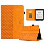 For Amazon Kindle PaperWhite 4 / 3 / 2 / 1 Rhombus Embossed Leather Tablet Case(Khaki)