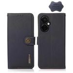 For OnePlus Nord CE 3 KHAZNEH Custer Texture RFID Genuine Leather Phone Case(Blue)