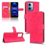 For Xiaomi Poco X5 5G / Redmi Note 12 5G Skin Feel Magnetic Flip Leather Phone Case(Rose Red)