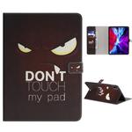 For iPad Pro 12.9 (2020) Colored Drawing Horizontal Flip Leather Tablet Case with Holder & Card Slot & Wallet(Eye)