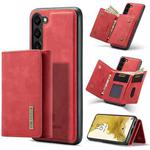 For Samsung Galaxy S23 5G DG.MING M1 Series 3-Fold Multi Card Wallet  Phone Case(Red)