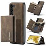 For Samsung Galaxy S23+ 5G DG.MING M1 Series 3-Fold Multi Card Wallet  Phone Case(Coffee)