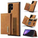 For Samsung Galaxy S23 Ultra 5G DG.MING M1 Series 3-Fold Multi Card Wallet  Phone Case(Brown)