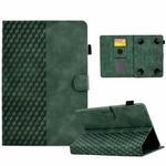 For 8.0 inch Universal Tablet Rhombus Embossed Leather Case(Green)