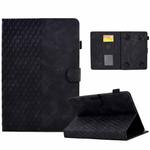 For 10.0 inch Universal Tablet Rhombus Embossed Leather Case(Black)
