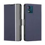 For Motorola Moto E13 4G Twill Texture Side Buckle Leather Phone Case(Blue)