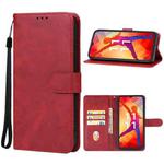 For Lava Yuva Pro Leather Phone Case(Red)