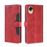 For OPPO A17k Skin Feel Magnetic Buckle Leather Phone Case(Red)