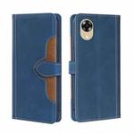 For OPPO A17k Skin Feel Magnetic Buckle Leather Phone Case(Blue)