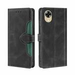 For OPPO A17k Skin Feel Magnetic Buckle Leather Phone Case(Black)