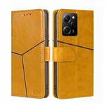 For Xiaomi Poco X5 Pro / Redmi Note 12 Pro Speed Geometric Stitching Horizontal Flip Leather Phone Case(Yellow)