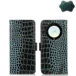For Honor X9a/X40 5G Crocodile Top Layer Cowhide Leather Phone Case(Green)