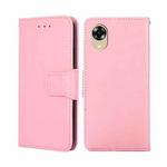 For OPPO A17k Crystal Texture Leather Phone Case(Pink)