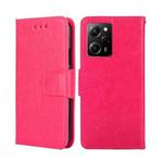 For Xiaomi Poco X5 Pro / Redmi Note 12 Pro Speed Crystal Texture Leather Phone Case(Rose Red)