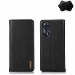 For OPPO Reno8 T 4G KHAZNEH Nappa Top Layer Cowhide Leather Phone Case(Black)