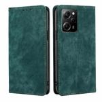 For Xiaomi Poco X5 Pro / Redmi Note 12 Pro Speed RFID Anti-theft Brush Magnetic Leather Phone Case(Green)