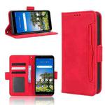 For AT&T Calypso 3 U328AA Skin Feel Calf Texture Card Slots Leather Phone Case(Red)