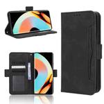 For Realme 10 Pro+ Skin Feel Calf Texture Card Slots Leather Phone Case(Black)