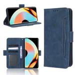 For Realme 10 Pro+ Skin Feel Calf Texture Card Slots Leather Phone Case(Blue)