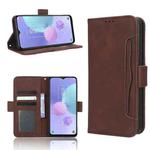 For TCL 405 / 406 T506D Skin Feel Calf Texture Card Slots Leather Phone Case(Brown)