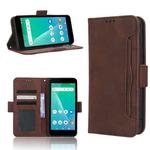 For Unimax UMX U696CL Skin Feel Calf Texture Card Slots Leather Phone Case(Brown)