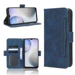 For vivo Y02 4G Skin Feel Calf Texture Card Slots Leather Phone Case(Blue)