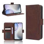 For vivo Y02 4G Skin Feel Calf Texture Card Slots Leather Phone Case(Brown)