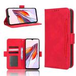 For Xiaomi Redmi 12C / 11A Skin Feel Calf Texture Card Slots Leather Phone Case(Red)