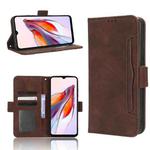 For Xiaomi Redmi 12C / 11A Skin Feel Calf Texture Card Slots Leather Phone Case(Brown)