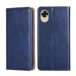 For OPPO A17k Gloss Oil Solid Color Magnetic Leather Phone Case(Blue)