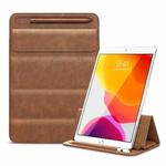 3-fold Stand Magnetic Tablet Sleeve Case Liner Bag For iPad 9.7 / 10.2 / 10.5 / 10.9 / 11 inch(Light Brown)