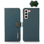 For Samsung Galaxy A34 5G KHAZNEH Custer Genuine Leather RFID Phone Case(Green)