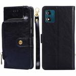 For Motorola Moto E13 4G Zipper Bag Leather Phone Case(Black)