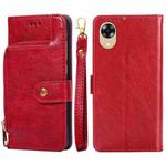 For OPPO A17k Zipper Bag Leather Phone Case(Red)