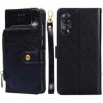 For OPPO Reno8 T 4G Zipper Bag Leather Phone Case(Black)