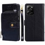 For Xiaomi Poco X5 Pro / Redmi Note 12 Pro Speed Zipper Bag Leather Phone Case(Black)