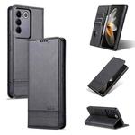 For vivo S16e AZNS Magnetic Calf Texture Flip Leather Phone Case(Black)