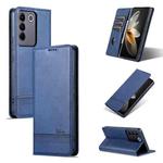 For vivo S16e AZNS Magnetic Calf Texture Flip Leather Phone Case(Dark Blue)