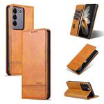 For vivo S16e AZNS Magnetic Calf Texture Flip Leather Phone Case(Light Brown)