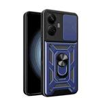 For Realme 10 Pro+ 5G Sliding Camera Cover Design Phone Case(Blue)