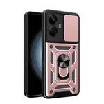 For Realme 10 Pro+ 5G Sliding Camera Cover Design Phone Case(Rose Gold)