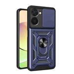 For Realme C33 4G Sliding Camera Cover Design Phone Case(Blue)