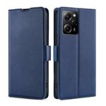 For Xiaomi Poco X5 Pro / Redmi Note 12 Pro Speed Ultra-thin Voltage Side Buckle Horizontal Flip Leather Phone Case(Blue)