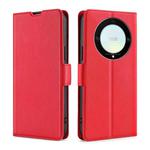 For Honor X9a 5G Ultra-thin Voltage Side Buckle Horizontal Flip Leather Phone Case(Red)