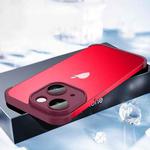 For iPhone 13 Four Corners + Camera TPU Phone Protective Frame(Red)